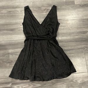 j crew dress Size 8 Black With Silver Shimmer Sparkles Glitter